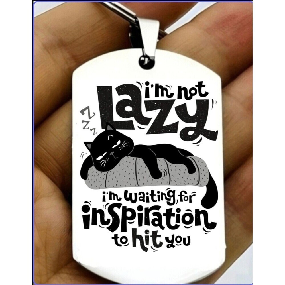 Kitty Cat Pet Animal Stainless Keychain Paw Cute Love Life Funny Lazy Cute